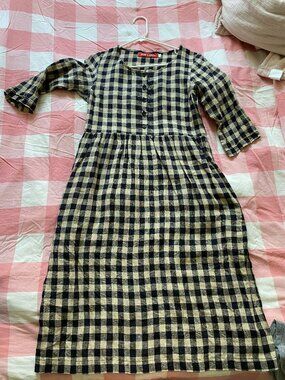 Pyne & Smith gingham linen dress